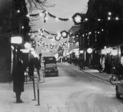 Julegate i St. Marie gate ved torget i Sarpsborg 1967.