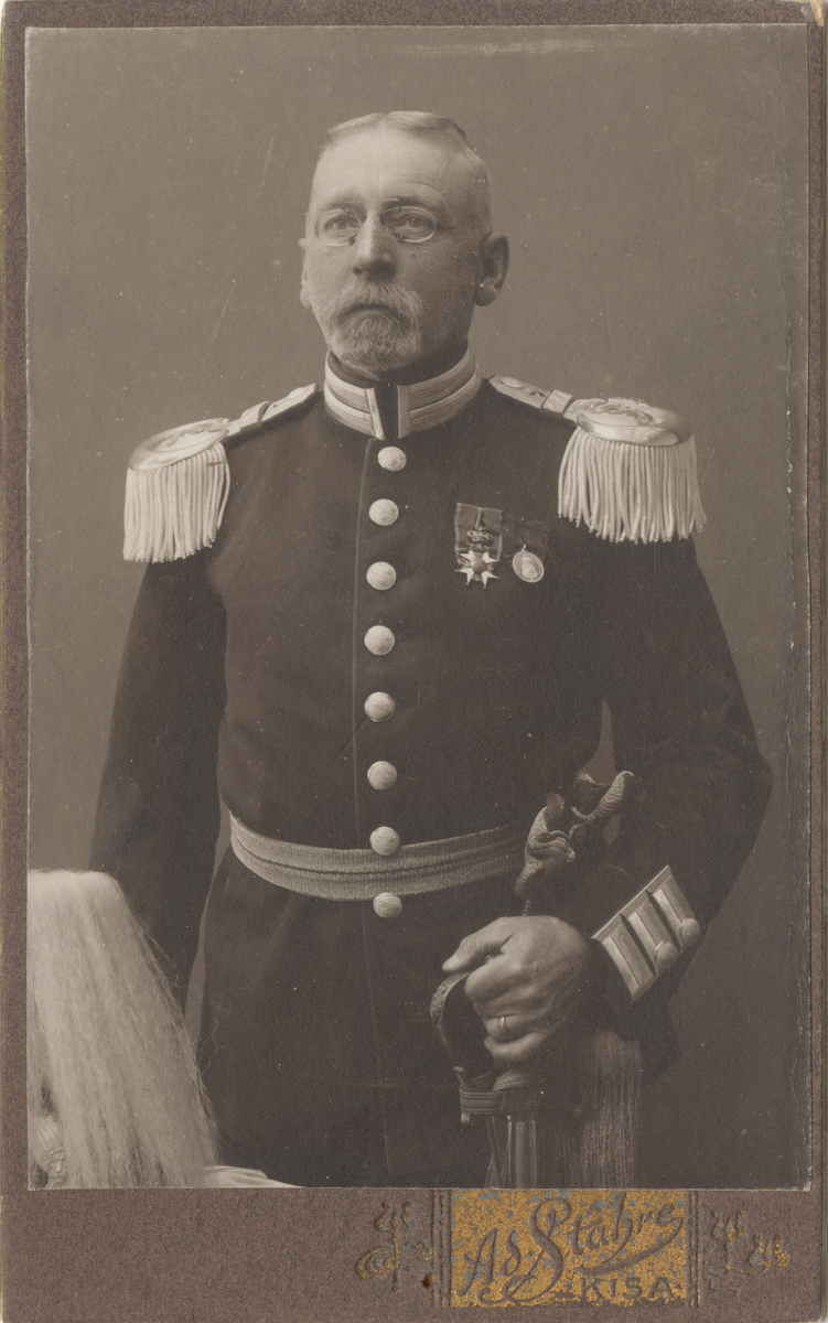 Porträtt av Kristian Georg Ljungstedt, major vid Göta livgardes reserv.