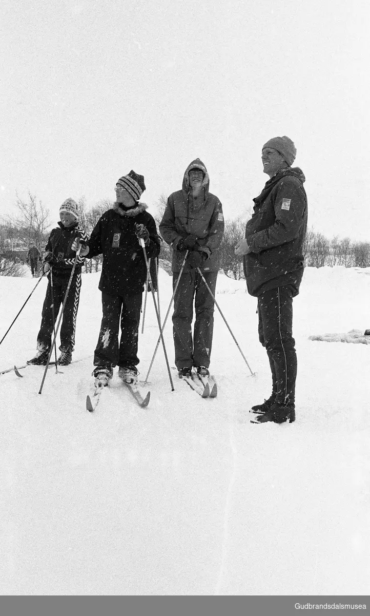 Prekeil'n, skuleavis Vågå ungdomsskule, 1974-84.
Maurvangen, leirskule.
lærar Inge Eide med elevar.