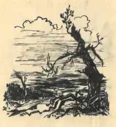 Illustrasjon II til Hårde tider har vi døiet (1940)