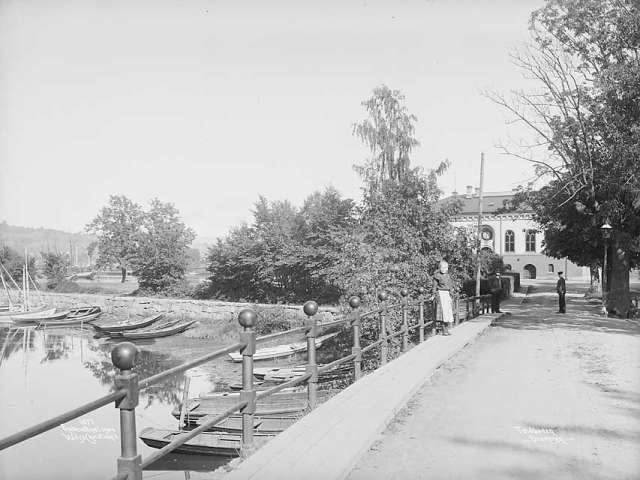 Prot: Drammen - Kanalen med Tolboden 12. Sep. 1904