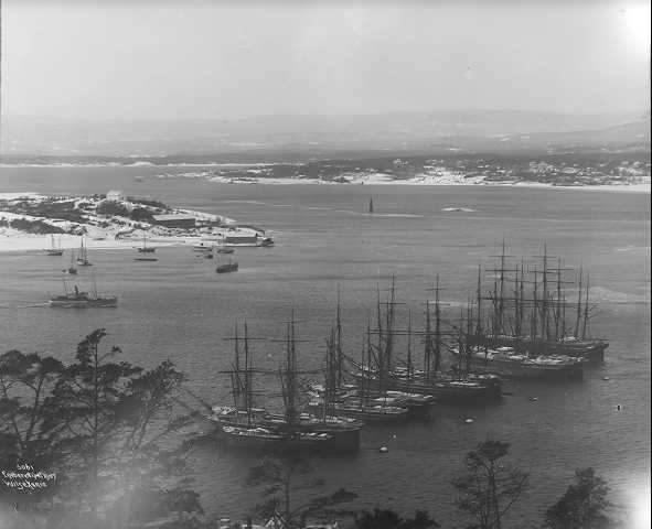 Prot: Havnen fra Ekebergaasen 23/1 1907