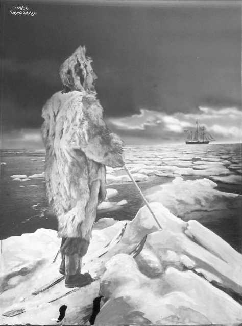 Prot: Amundsen paa Iskanten
Brevkort
Konv: Amundsen landsat, Fram forlader