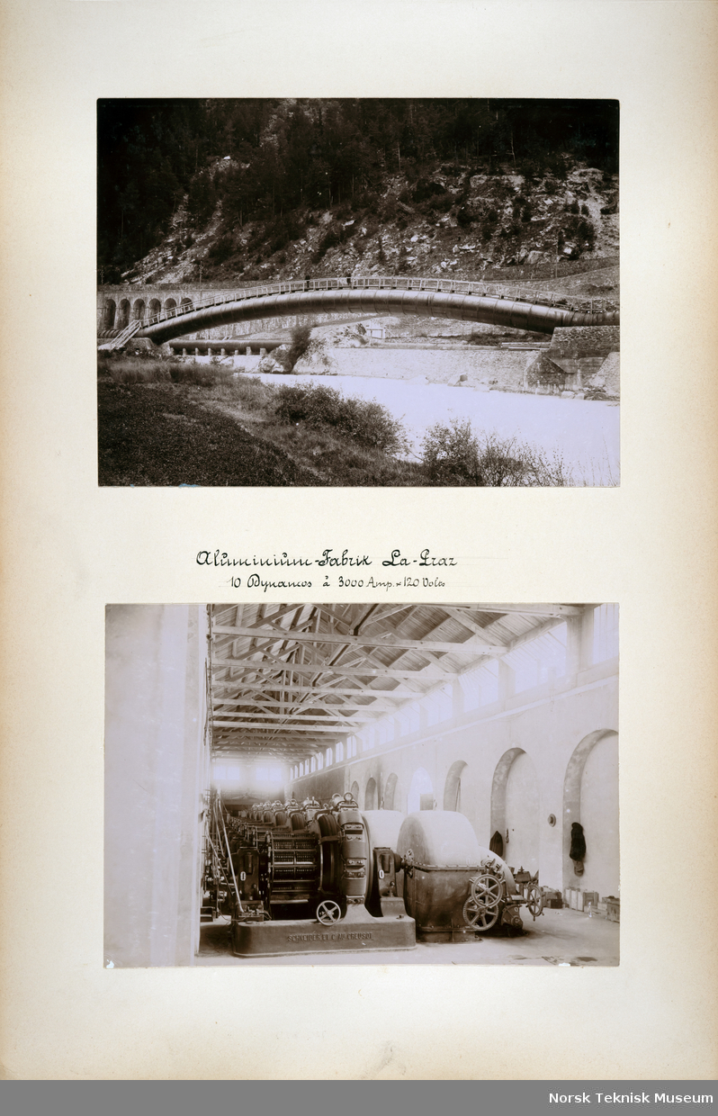 Fotoalbum med fotografier fra maskiner og anlegg knyttet til Companie de l'Industrie Electrique Geneve