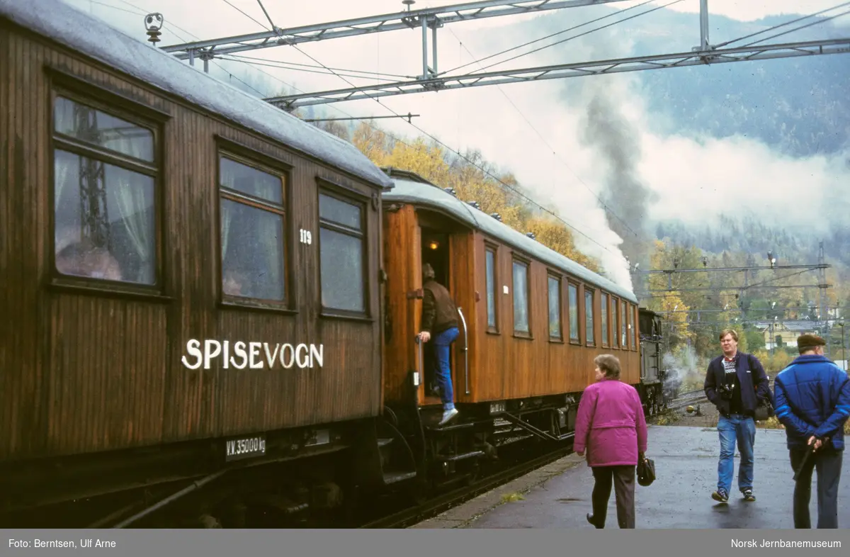 Damplokomotiv 21b 225 med Norsk Jernbaneklubbs utfluktstog på Mæl stasjon