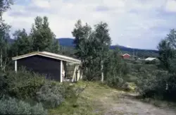 Campinghytte ved Rensolsvollen ved innsjøen Riasten i Holtål