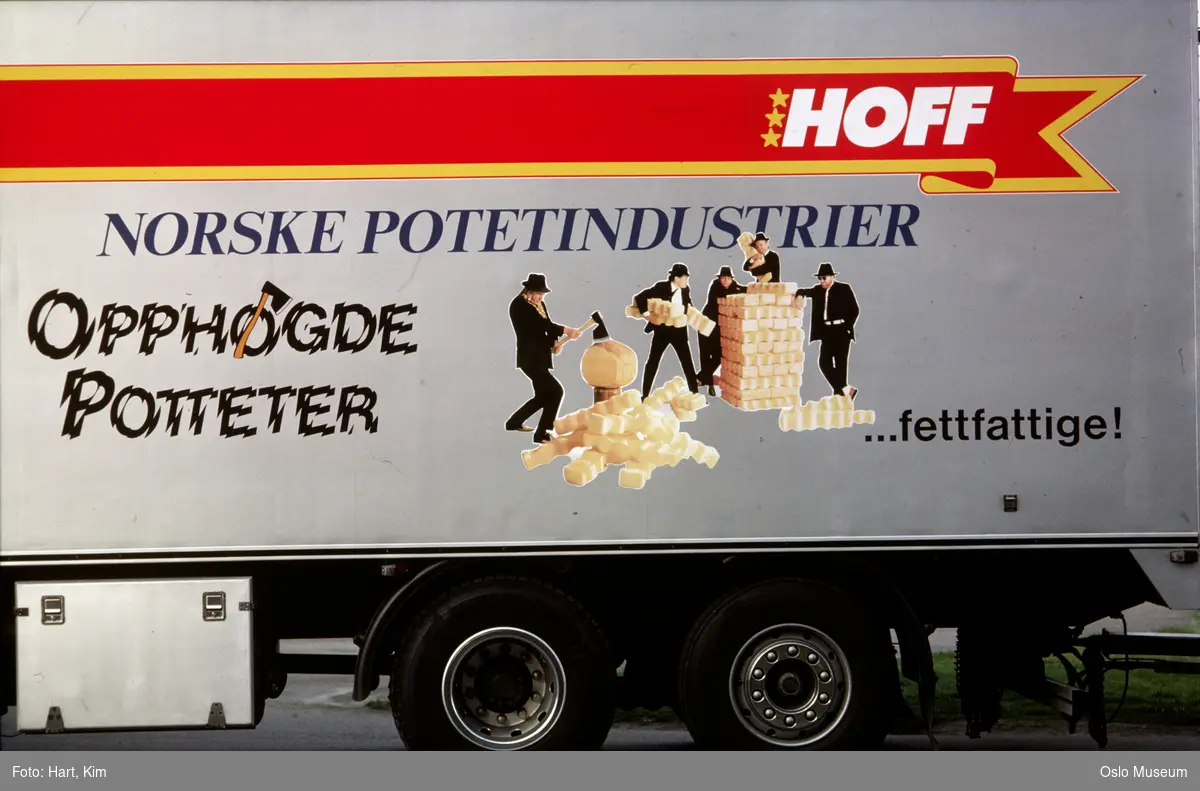Vazelina Bilopphøggers og reklame for Hoff Opphøgde poteter.