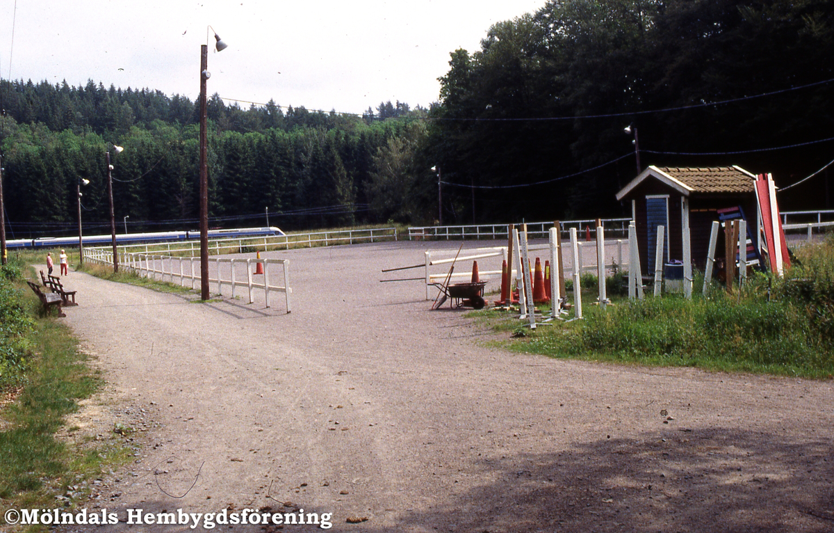 Här skall manegen byggas på Gunnebo i Mölndal. Fotografi taget i juli 1995.