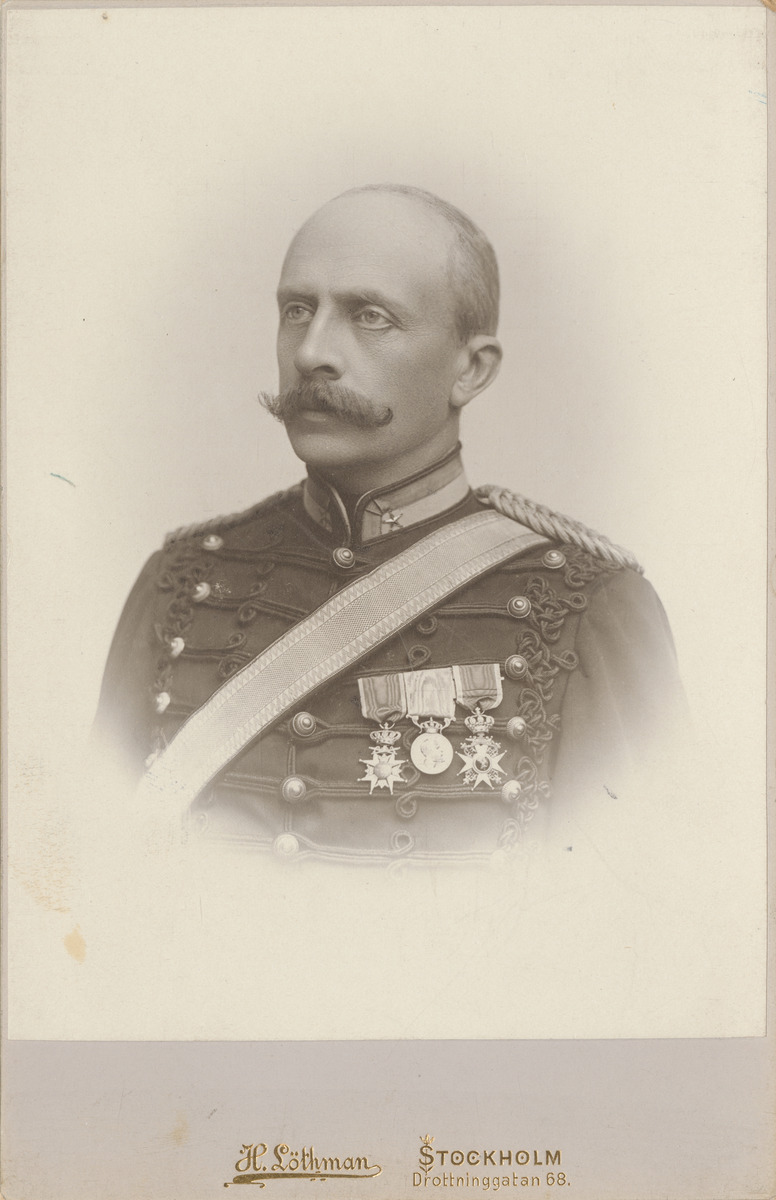 Porträtt av Fredrik Adolf Spak, major vid Svea artilleriregemente.