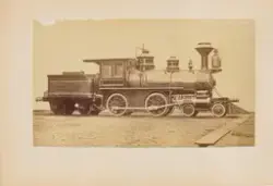 Baldwins leveransefoto av damplokomotiv DELAWARE med byggenu