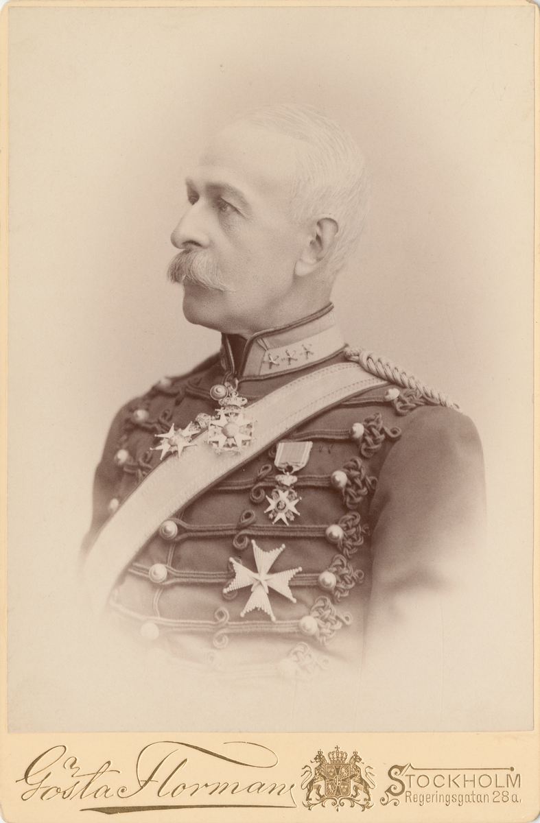 Porträtt av Henrik von Stockenström, överste och chef för Första Svea artilleriregemente.