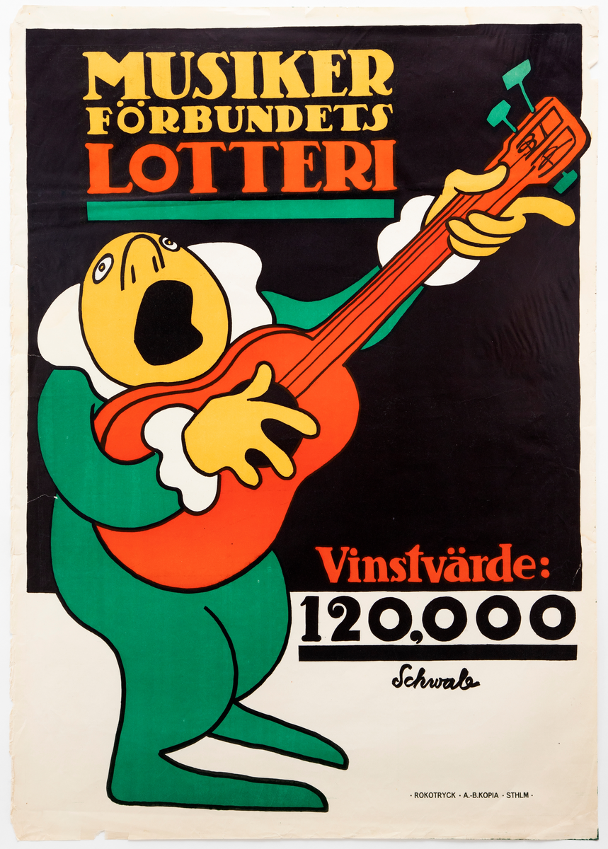 Musiker förbundets lotteri [Plakat for arrangement]