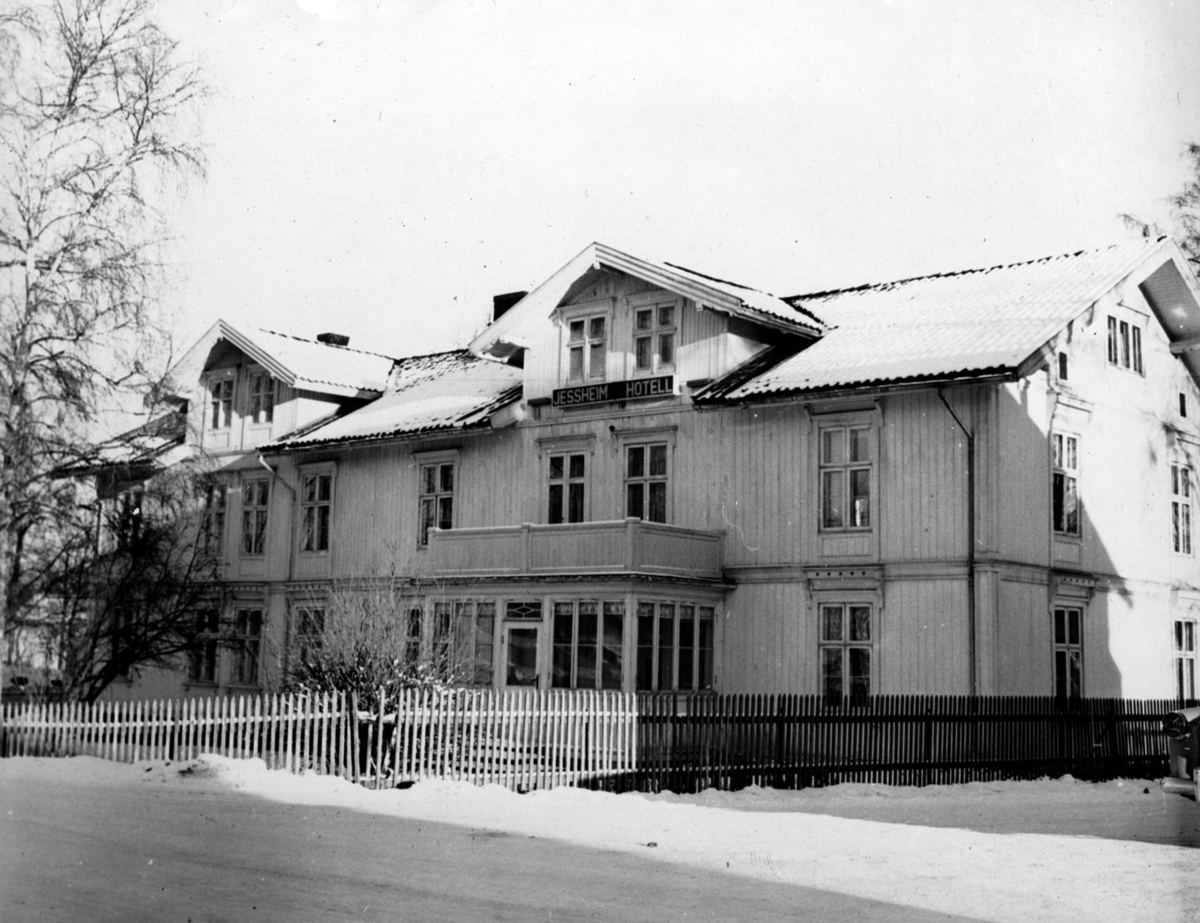 Jessheim hotell som ble bygd i 1875 og revet i 1988.