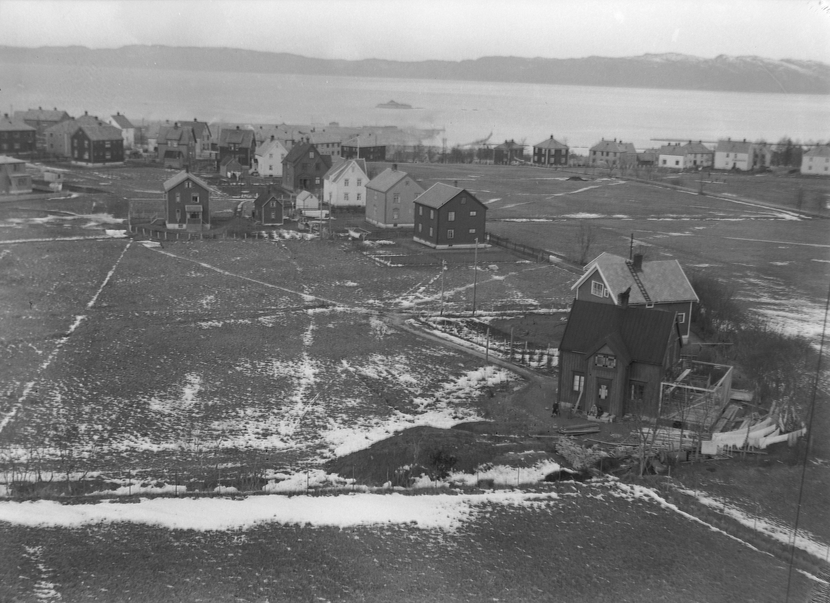 Bebyggelsen rundt Høili, Tyholt sett fra radiomasten