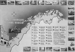 Norges Finnemisjonsselskaps arbeid illustrert på postkort