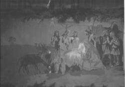 Bakteppe i Persaunet forsamlingslokale malt av Per Svinø