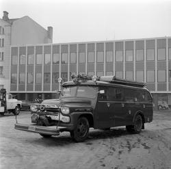 Chevrolet brannbil fotografert hos bilforhandleren A/S Anco.
