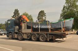 Varpebåten «Lykkjeknut» fra Sørlistøa fløtermuseum ved Osens