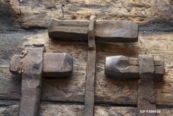 Stempler brukt til merking av produkter fra Knudsen-smia i M