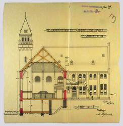 Indremissionens forsamlingslokale [Arbeidstegning]