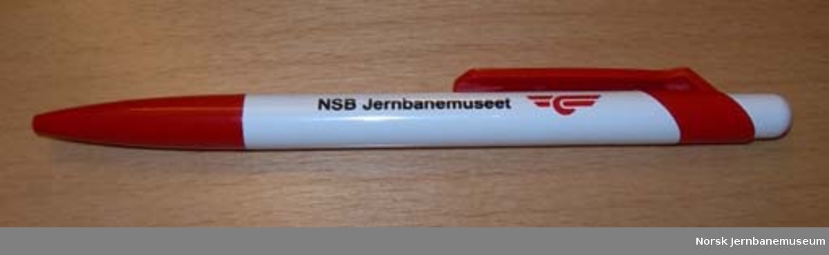 Kulepenn : merket "NSB Jernbanemuseet"