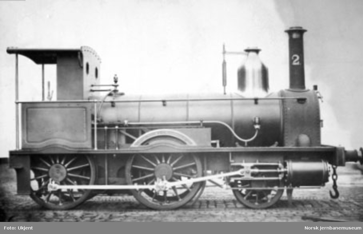 Damplokomotiv type 5 nr. 21 ved levering fra Beyer, Peacock