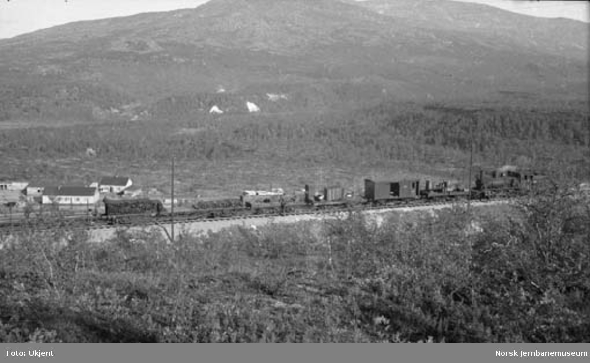 Arbeidstog - skinnekobbel - på Nordlandsbanen ved Sørelva, ca km 594,5