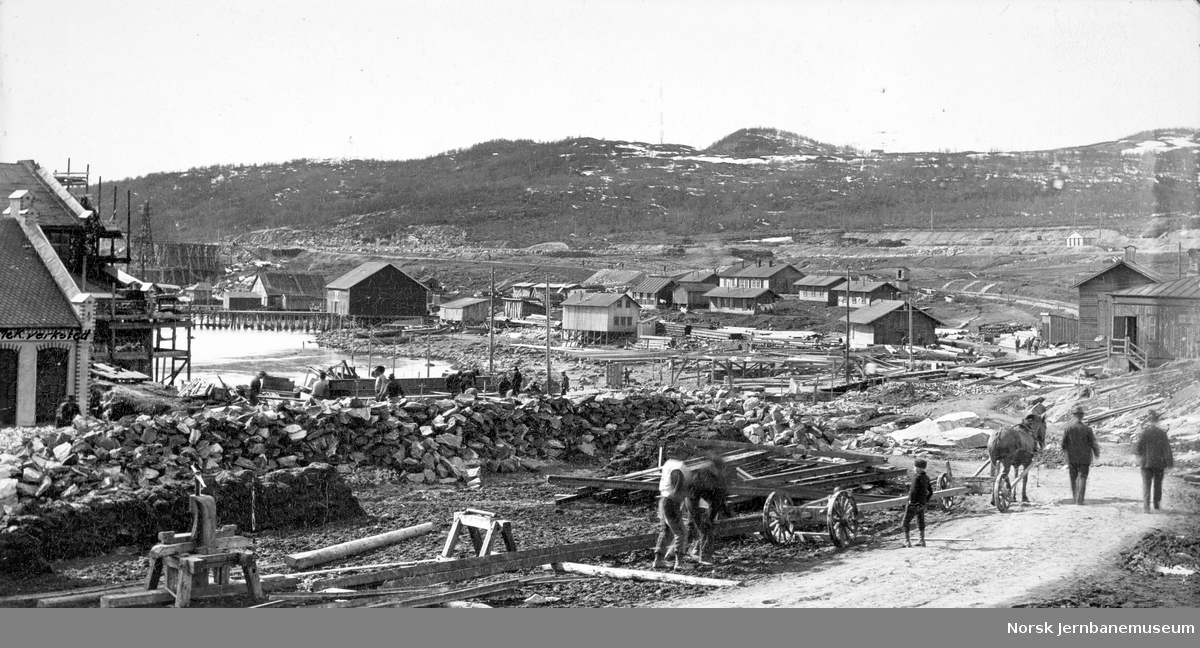 Anlegg av LKABs anlegg i Narvik : planeringsarbeider ved LKABs verksted