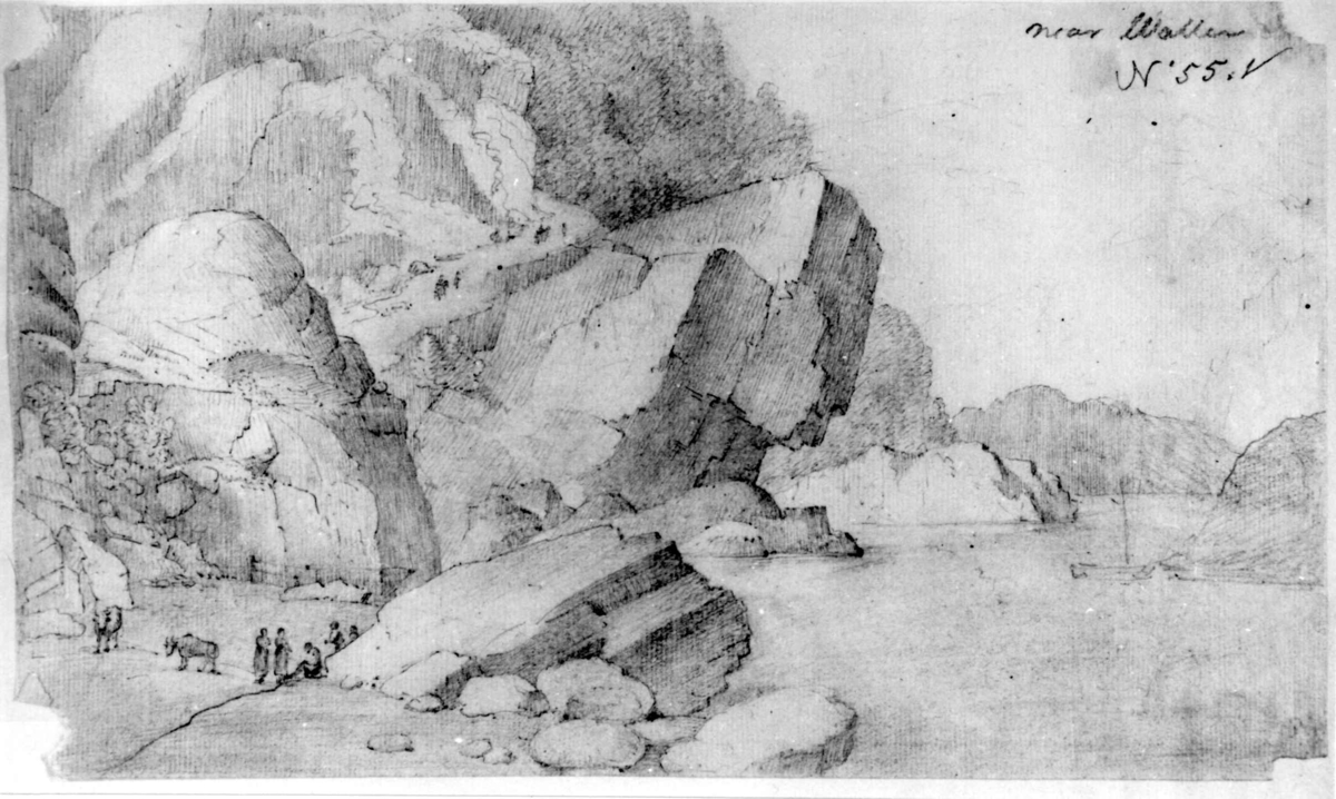 Valle
Fra skissealbum av John W. Edy, "Drawings Norway 1800".