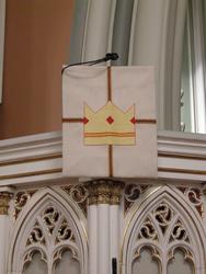 Sarpsborg kirke. 1. juledag, 25.12.2007. Prekestol. Hvitt kl