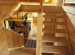 Bolig i Røros. Trapp ti 2. etg. Arkitekt Seppo Heinonen. Ill