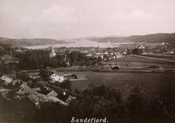 Serie trykte prospekter fra bildeboken "Bad Sandefjord og Ba