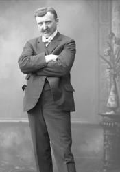 Portrett, skuespiller Stormoen som Ramseth i Daglannet av Bj