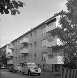 Boligblokker i Magnus Barfots gate, Frogner, Oslo 1956. Park