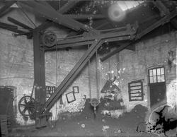 Kran på Thunes Mekaniske Værksted på Skøyen i Oslo. Bilde me