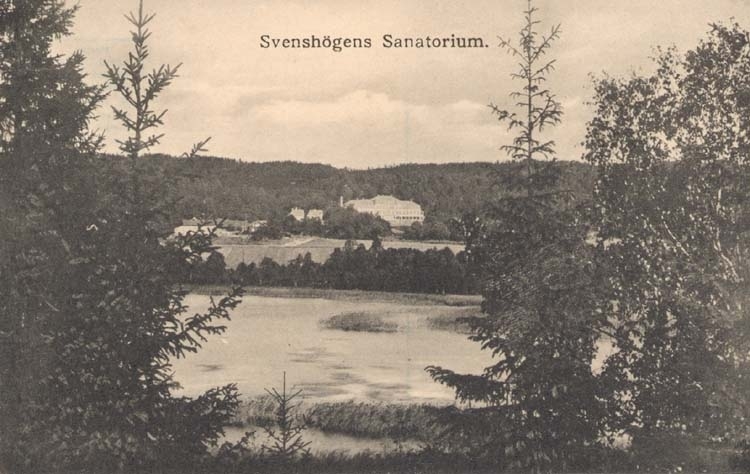 Tryckt text på kortet: "Svenshögens Sanatorium."