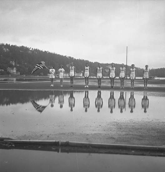 Text till bilden: "Sandvika, Norge NM i kanot 1939.06.30".