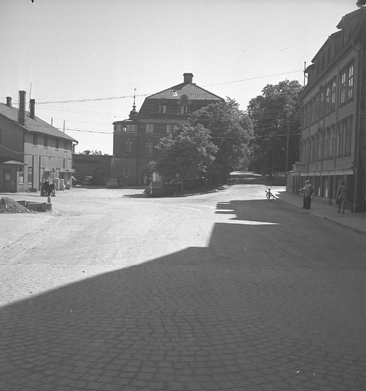 Text till bilden: "Polisen. Kollision på Rosvikstorg. 1946.07.13".



