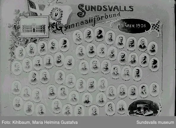 Porträttserie.  Sundsvalls Gymasieförbund våren 1906.