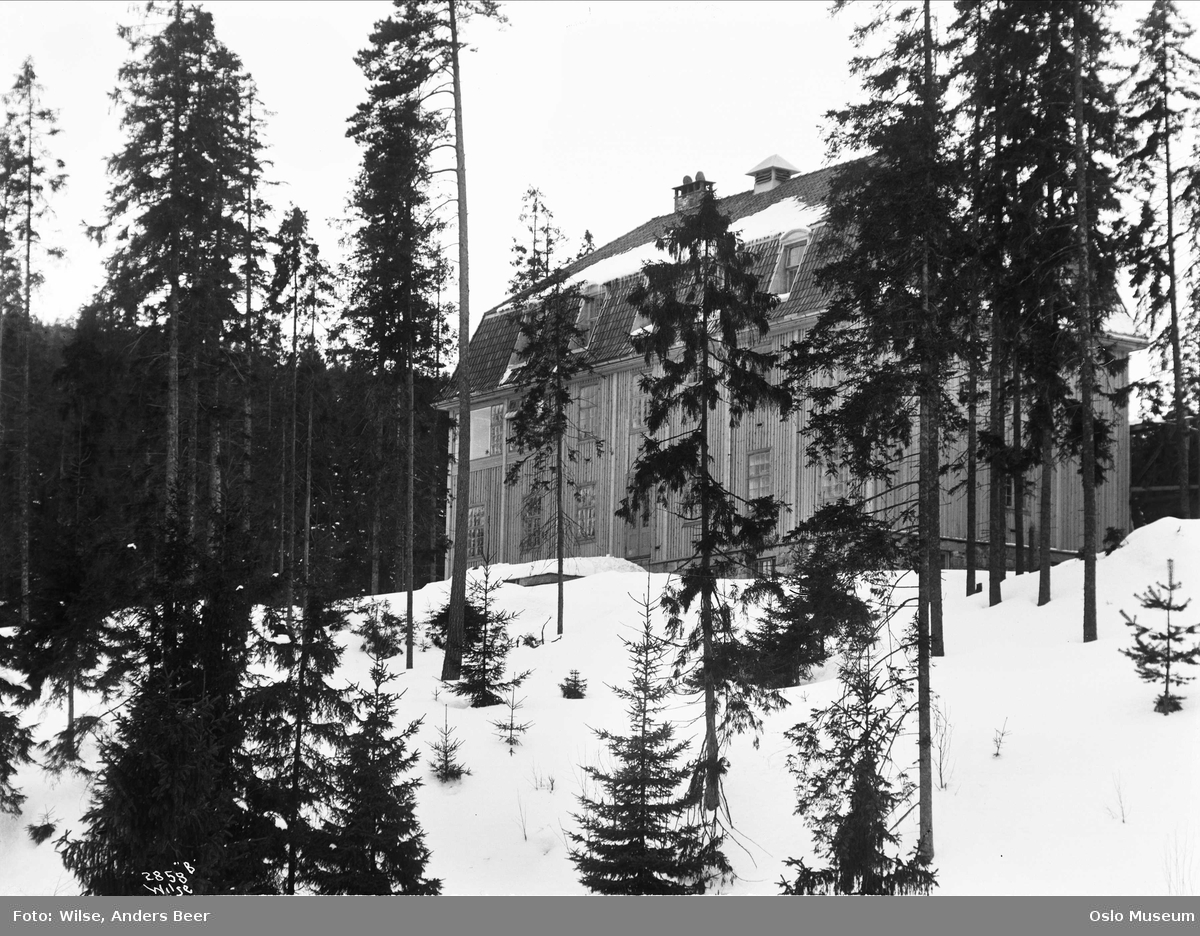 Midtstuen sanatorium, skog, snø