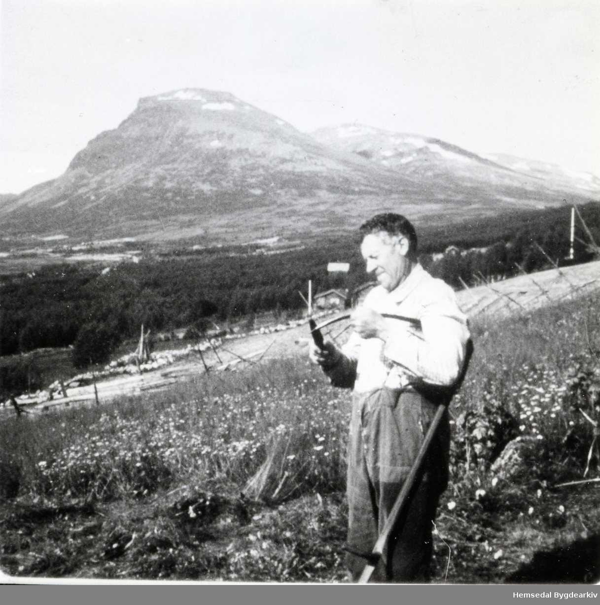 Halvor K. Mythe på Jonstølane 63/19 i Hemsedal i 1965