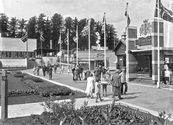 utstilling, Østfoldutstillingen, eksteriør, publikum, flagg,