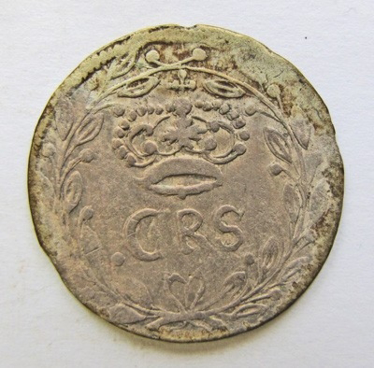 Karl XI, 2 (?) öre silvermynt .Präglat i Reval (Tallin) 167?
