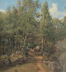 Ovenfor Skogsfjorden [Oljemaleri]