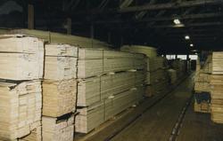 Trelastbeholdningen ved Spillumbruket 22.-23. november 1986.