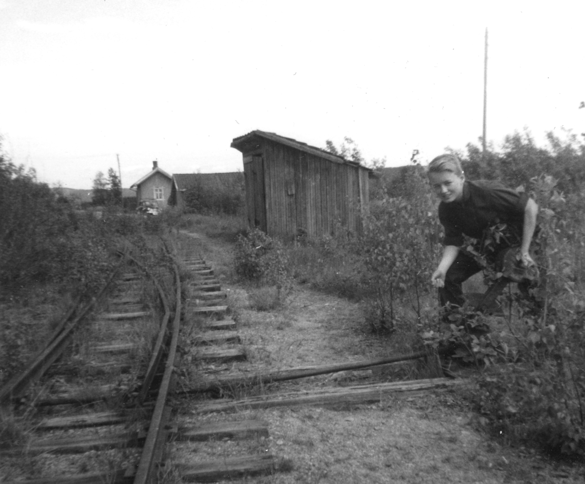 Ved søndre sporveksel på Hornåseng stasjon.