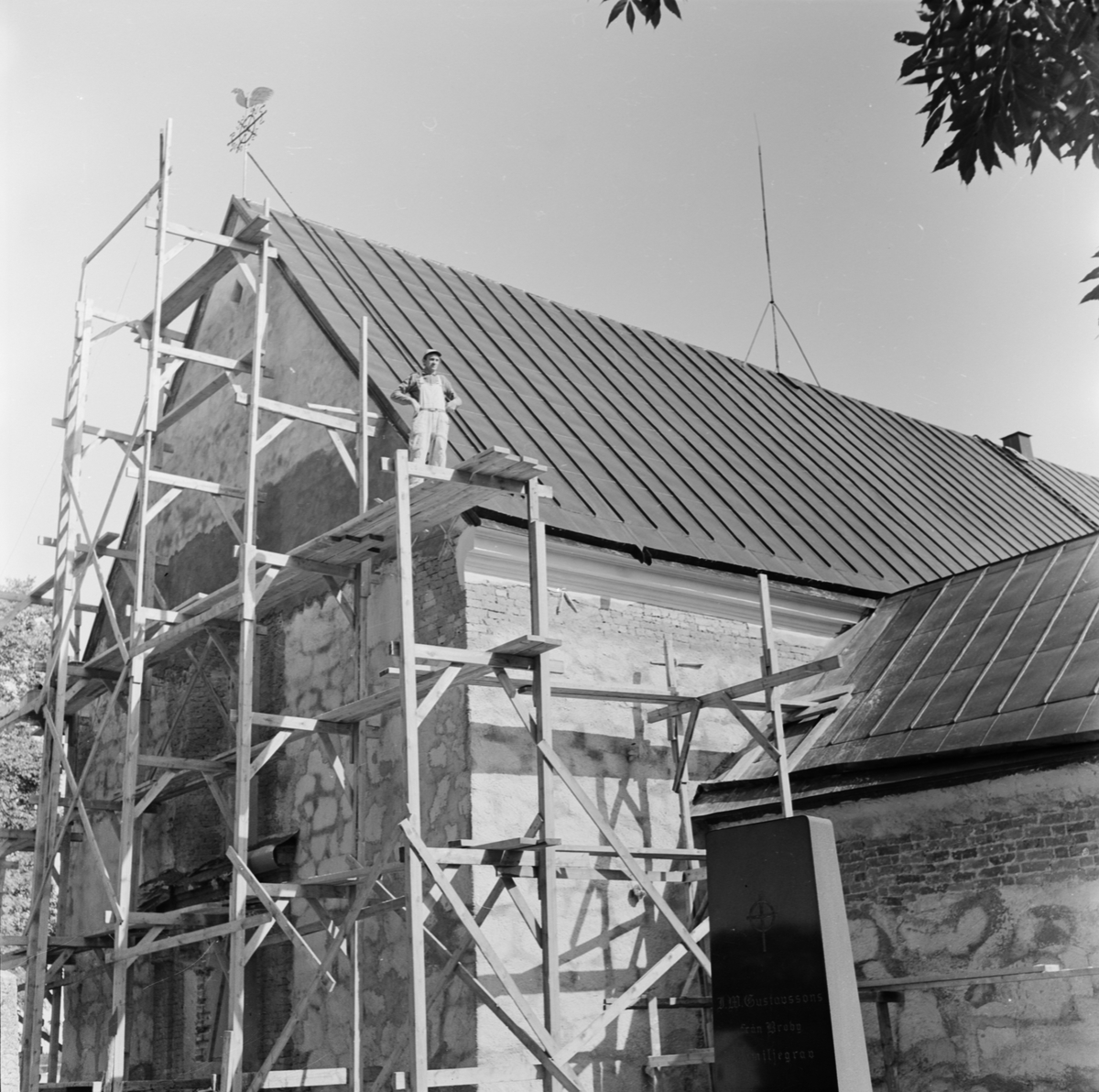 Restaurering av Österunda kyrka, Uppland 1961