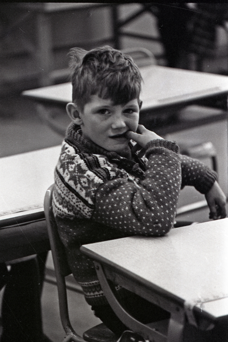 Moro med mattematkk-undervisningen i Haugesundsskolene, 1970.
