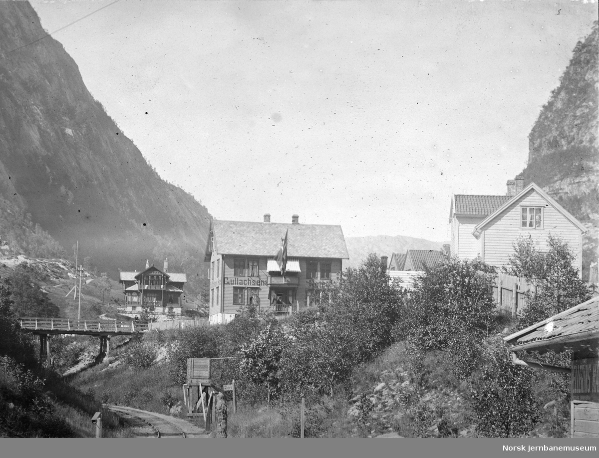 Jernbanen ved Dale, foto øst for stasjonen sett mot Bolstad