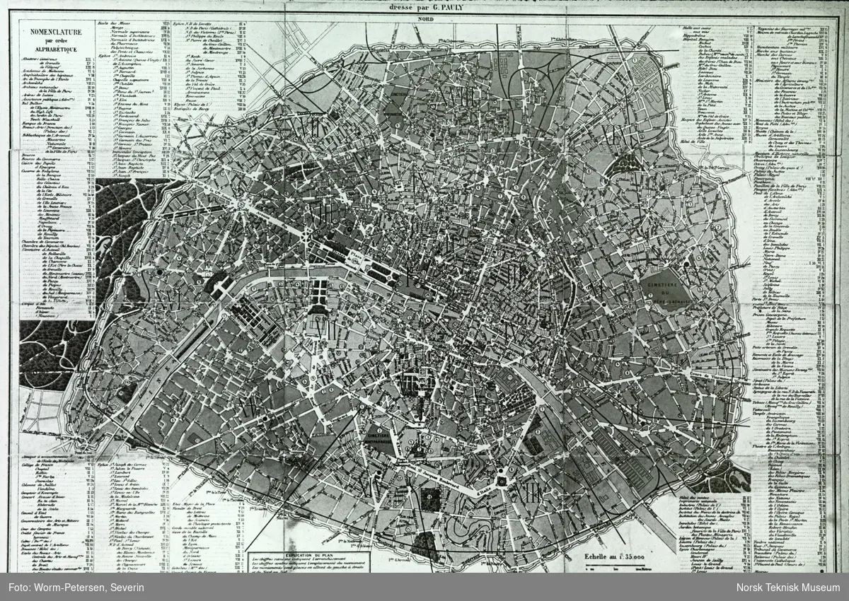 Frankrike: Kart over Paris